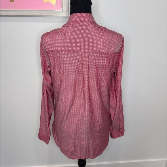 Express Polka Dot Red White Women’s Button Up (S) - Picture 5 of 7